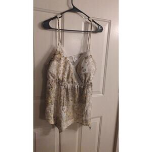 VTG No Boundaries Y2K Women's Babydoll Tank Top, Padded, Fairy, Cottage XL Boho